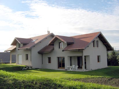 Photo d'une villa construite par l'entreprise B&D architecte à Seynod