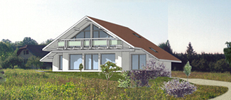 Photo de la construction d'une villa à Mesigny