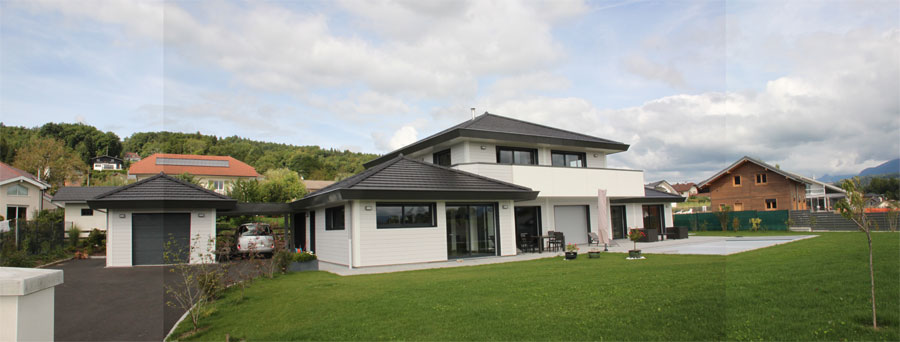 Photo d'une villa réalisée par l'architecte Laurent BELLEVILLE à Épagny